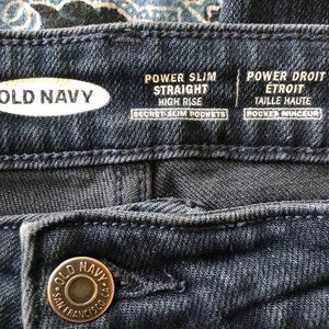 High Rise Power Slim Old Navy dark blue jeans/pants